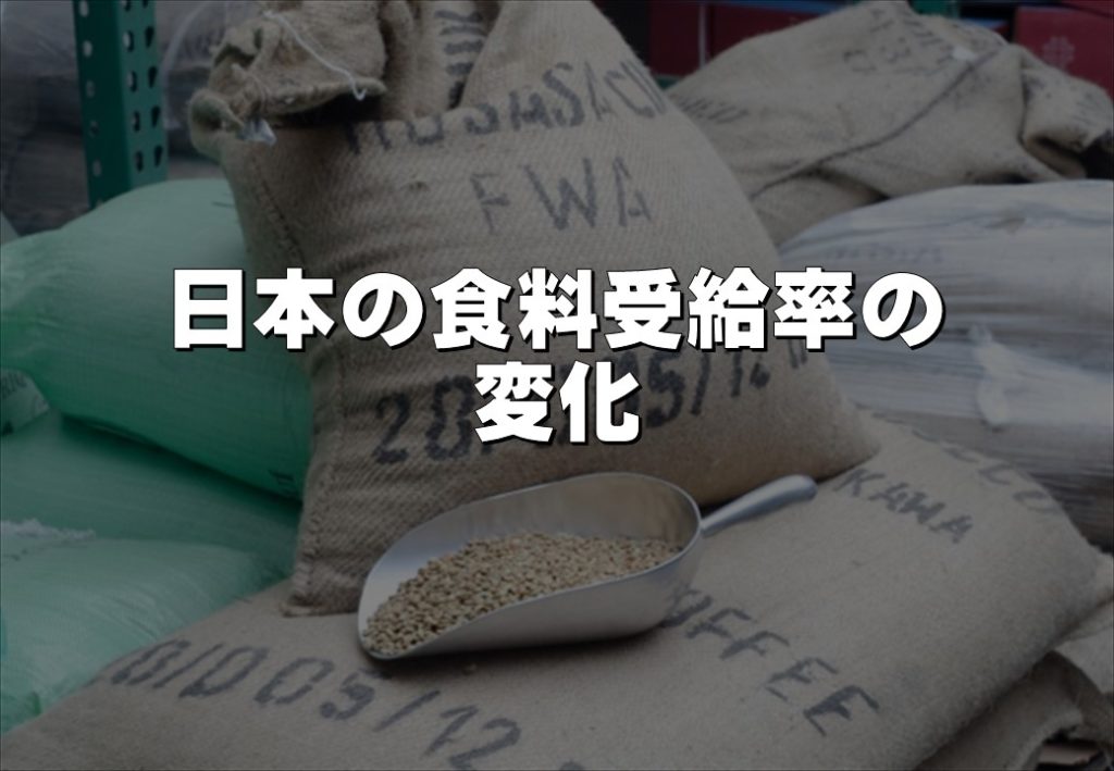 日本の食料受給率の変化